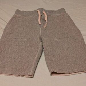 Paperbacks Shorts Womens S Long Sweat Gray w Pink Hue Pullon SHK302 - EUC